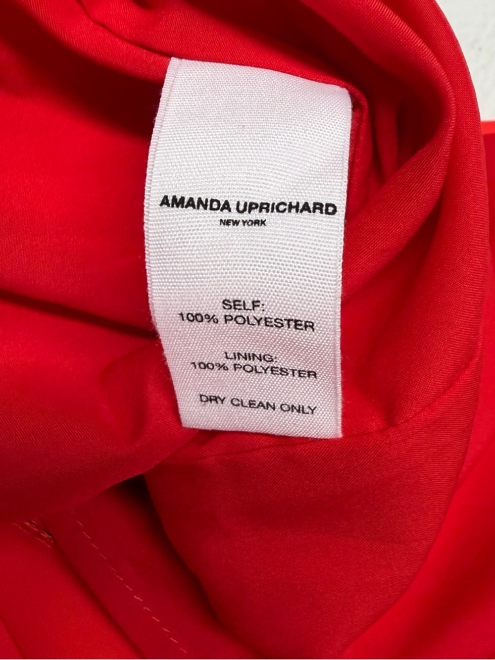 Amanda Uprichard Allora Red V-Neck Tie-Shoulder Mini Dress Sz L - Picture 9 of 12